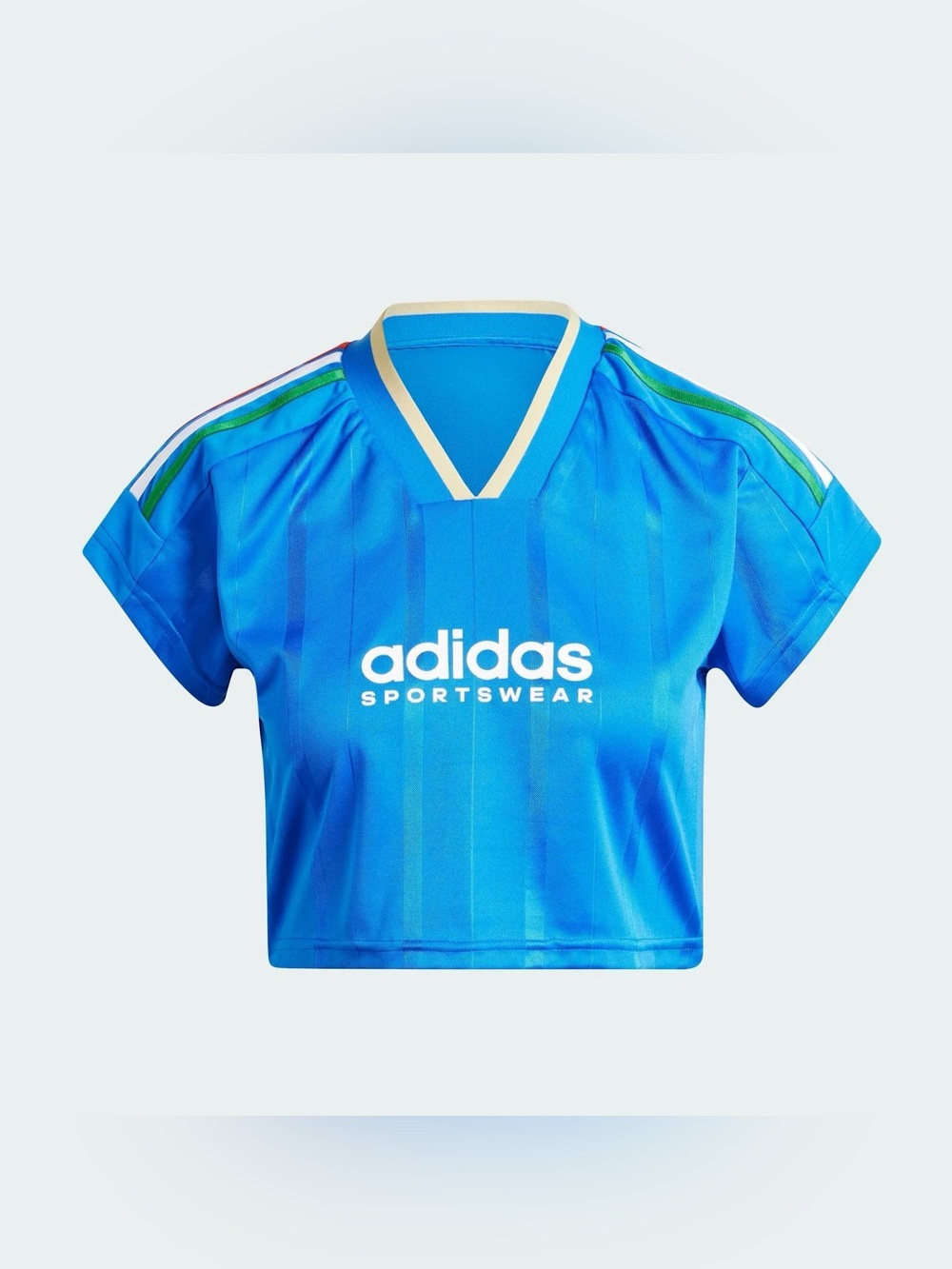 ⚽️ 🇮🇹 Authentic Adidas TIRO CUT 3-STRIPES CROP JERSEY - dead stocked 💙💚🤍❤️